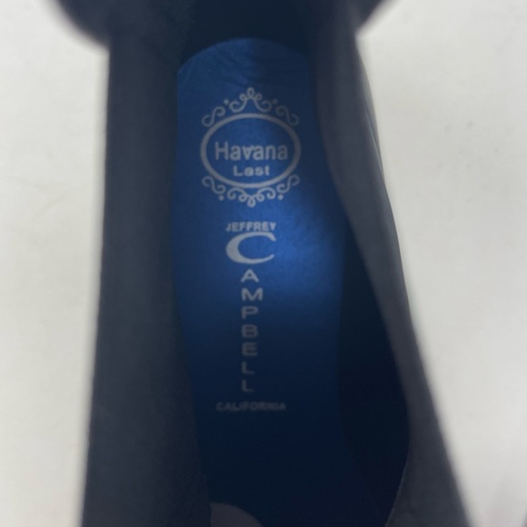 Jeffrey Campbell Shoes Womens 7 Havana Last Black Rain Boots Rubber Elastic Side - Picture 7 of 8